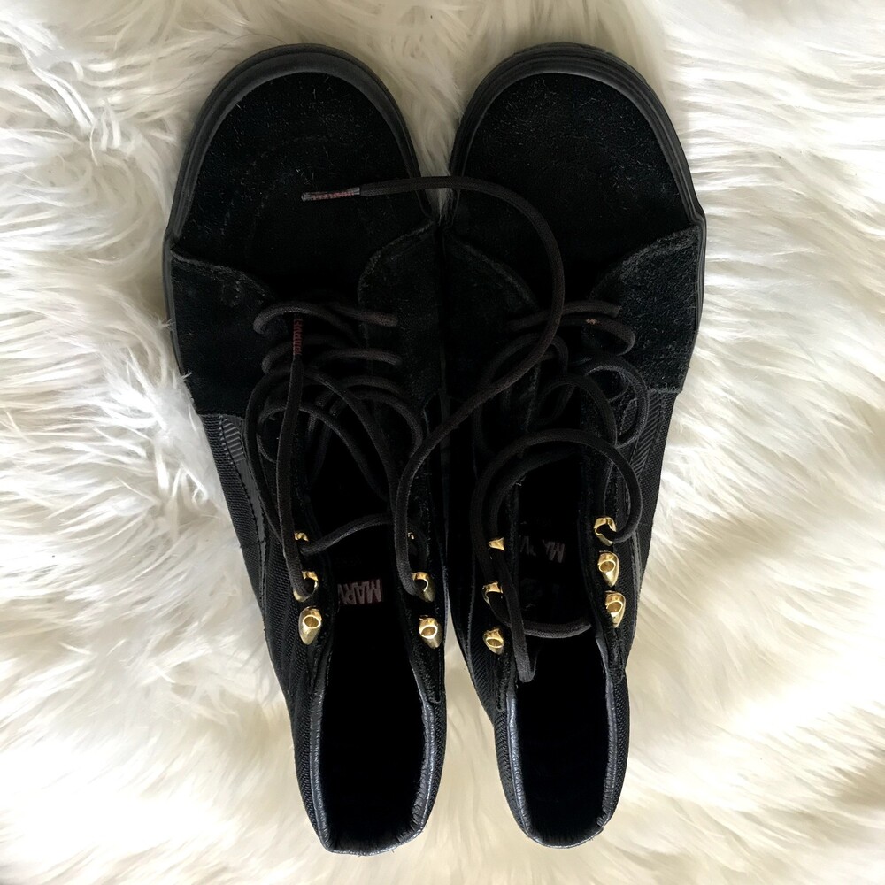 Vans Marvel Black Panther Shoes Sneakers SK8 Hi Black Gold Women's 10.5 Men's 9
